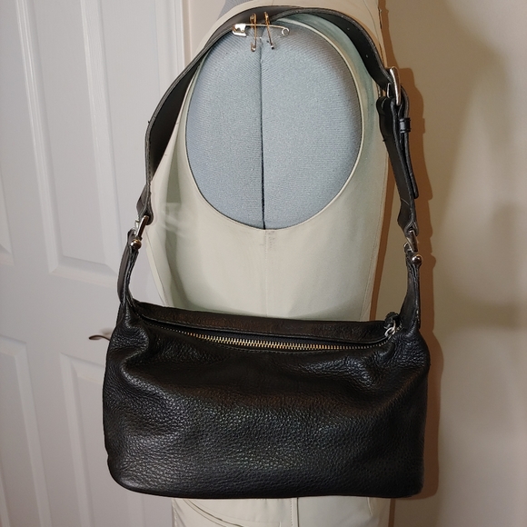 Giani Bernini black pebbled leather bag EUC - Picture 3 of 9